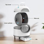 Nuxie 3165 Samočisticí kočičí toaleta s inteligentní smart Wi-Fi, 60 l, bílá