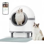 Nuxie 3165 Samočisticí kočičí toaleta s inteligentní smart Wi-Fi, 60 l, bílá