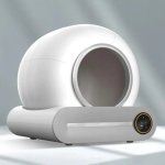 Nuxie 3166 Samočisticí kočičí toaleta s inteligentní smart Wi-Fi, 65 l, bílá