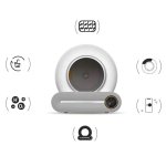 Nuxie 3166 Samočisticí kočičí toaleta s inteligentní smart Wi-Fi, 65 l, bílá