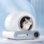 Nuxie 3166 Samočisticí kočičí toaleta s inteligentní smart Wi-Fi, 65 l, bílá