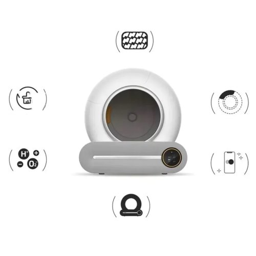 Nuxie 3166 Samočisticí kočičí toaleta s inteligentní smart Wi-Fi, 65 l, bílá