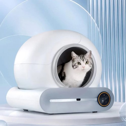 Nuxie 3166 Samočisticí kočičí toaleta s inteligentní smart Wi-Fi, 65 l, bílá