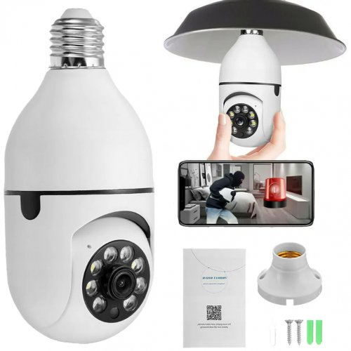 Foxter 3208 Wi-Fi kamera v žárovce s paticí E27 a otočnou hlavou 4MP ULTRA HD
