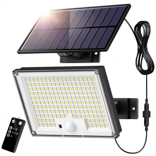 LedLight XT3436 Solárne vonkajšie osvetlenie 300W, IP65, senzor pohybu