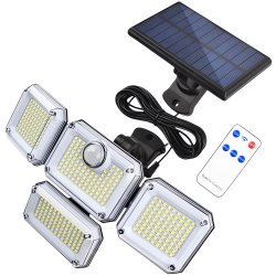 LedLight XT3437 Solárne vonkajšie osvetlenie 1200 mAh, IP65, senzor pohybu