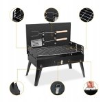 Foxter 0677 Skládací turistický gril s grilovacím nářadím