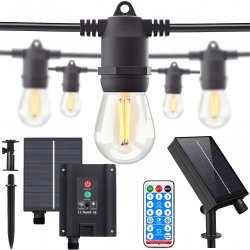 LedLight 3393 Solární dekorační řetěz girlanda 15 žárovek, 15 m, teplá bílá