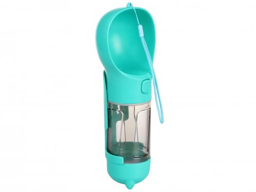 Nuxie 2384 Cestovní láhev pro psa 300 ml, 5 v 1 růžová
