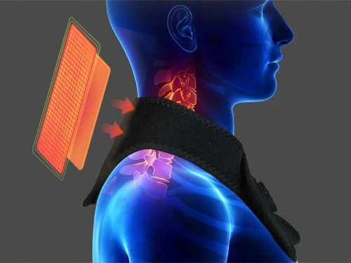 Verk 24603 Vyhrievací pás na masáž krku a šije USB, čierny