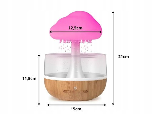 Verk 27484 Multifunkčná zvlhčovacia hubka, LED RGB, 200 ml, biela