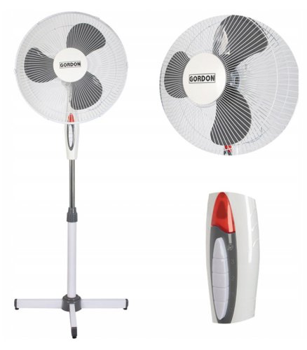 Gordon G166 Stojanový ventilátor d.40 cm, 60 W, biely