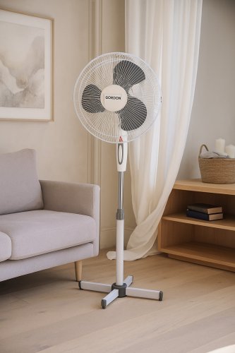 Gordon G166 Stojanový ventilátor d.40 cm, 60 W, biely