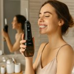 Soulima 25397 Bezdrôtová ústna sprcha - irigátor, 8 nástavcov, 2500 mAh, čierna