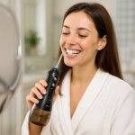 Soulima 25397 Bezdrôtová ústna sprcha - irigátor, 8 nástavcov, 2500 mAh, čierna