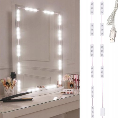 Verk 27515 LED zrkadlový pás USB, stmievateľný, 10 LED diód