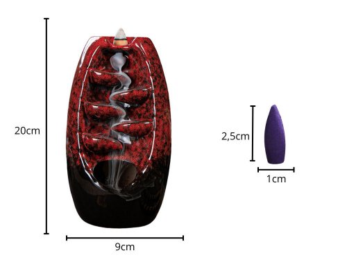Verk 27420 Keramická aromaterapeutická lampa, červená
