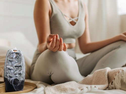 Verk 27420 Keramická aromalampa kouřový vodopád, šedá