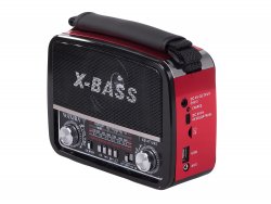 Verk 27543 Prenosné analógové rádio FM/M/SD, USB, AUX, SD, MP3, červené