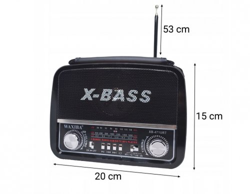 Verk 27543 Přenosné analogové rádio FM/M/SD, USB, AUX, SD, MP3, červené