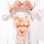 eCa ROZ22 Růžová kytice mýdlových růží s LED světýlky