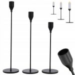 Verk 27581 Sada svícnů Glamour, 3 ks černé