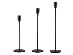 Verk 27581 Sada svietnikov Glamour, 3 ks čierna