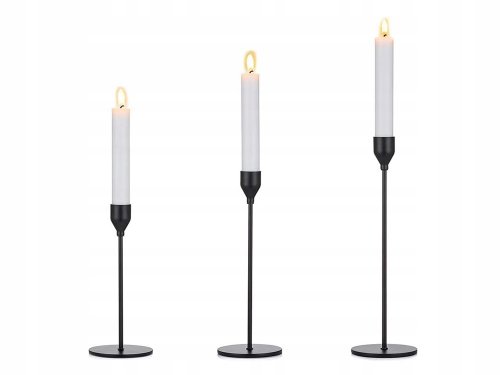 Verk 27581 Sada svícnů Glamour, 3 ks černé