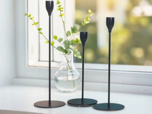 Verk 27581 Sada svícnů Glamour, 3 ks černé