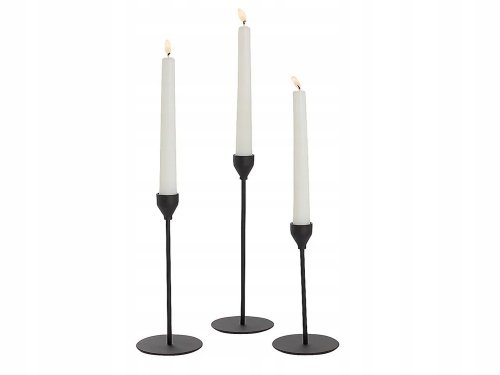 Verk 27581 Sada svícnů Glamour, 3 ks černé