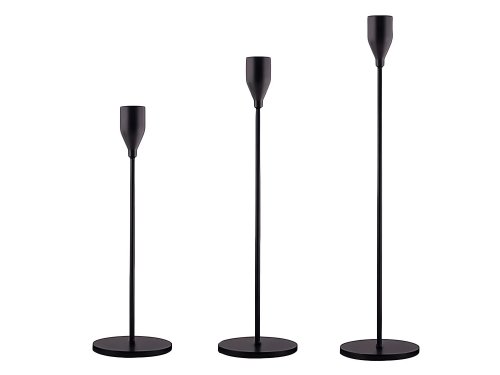 Verk 27581 Sada svícnů Glamour, 3 ks černé
