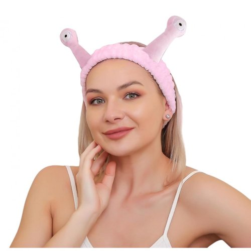 eCa OPK22R Čelenka plyšová šnek, růžová