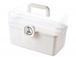 Verk 27553 Organizér na léky 20 x 13 x 9,5 cm, bílý