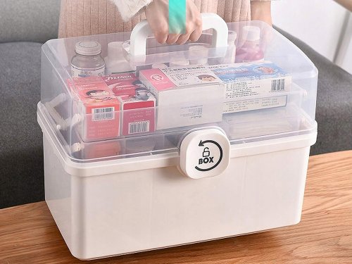 Verk 27553 Organizér na léky 20 x 13 x 9,5 cm, bílý