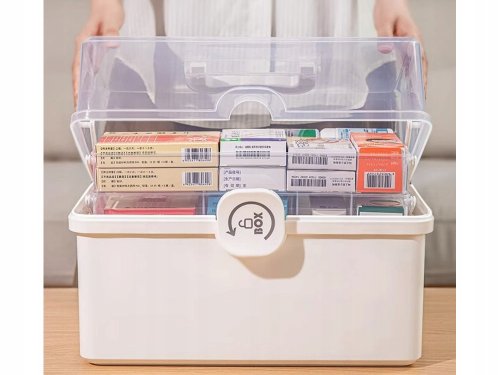 Verk 27553 Organizér na léky 20 x 13 x 9,5 cm, bílý