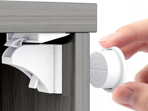 Verk 27561 Magnetická bezpečnostná zábrana pre skrinky a zásuvky 10 ks