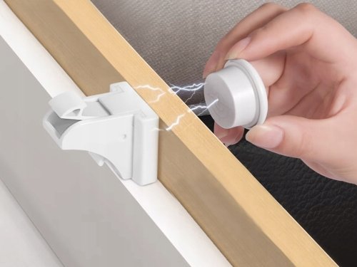 Verk 27561 Magnetická bezpečnostná zábrana pre skrinky a zásuvky 10 ks