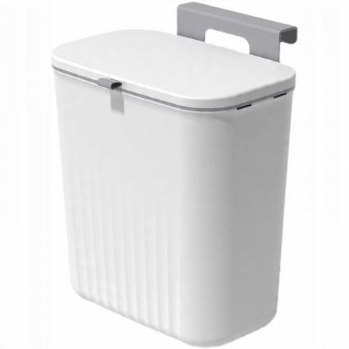 Verk 27571 Závěsný odpadkový koš s víkem 9L, bílý