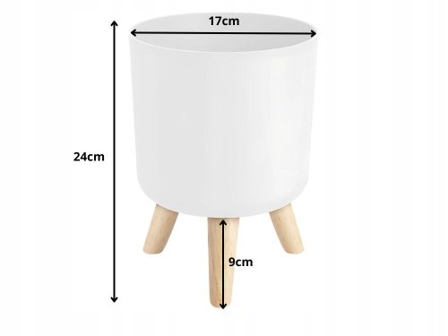 Verk 27578 Květináč s nožičkami, průměr 17 cm, bílý