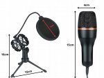 Verk 27597 Štúdiový mikrofón pre PC so statívom