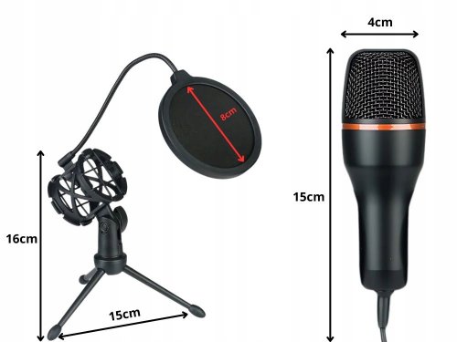 Verk 27597 Štúdiový mikrofón pre PC so statívom