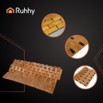 Ruhhy 26048 Koupelnová protiskluzová podložka 80 x 50 cm, bambus