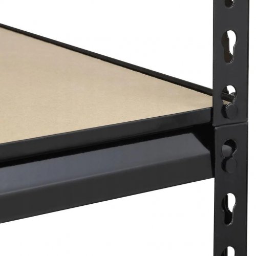 Hogler 3385 Kovový regál, 5 políc, 180 x 90 x 30 cm, 875 kg, čierny