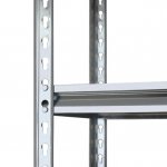 Hogler 3386 Kovový regál, 5 políc, 180 x 90 x 30 cm, 875 kg, strieborný
