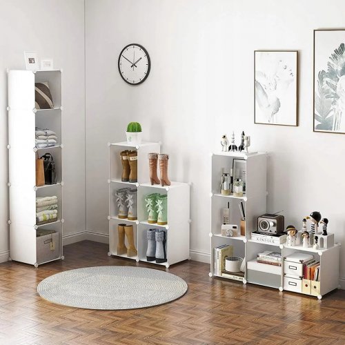 Hogler 3402 Variabilní regálový systém 5 polic 175 x 37 x 47 cm, bílý