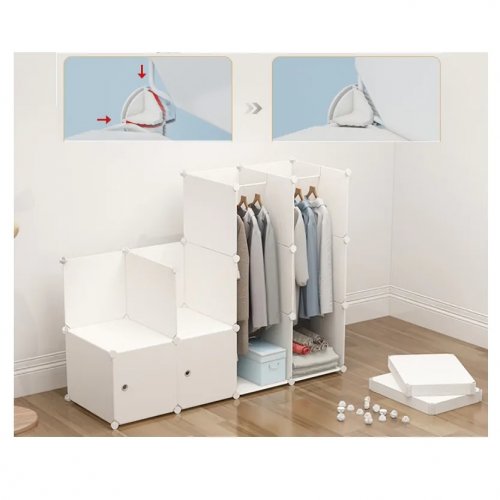 Hogler 3402 Variabilní regálový systém 5 polic 175 x 37 x 47 cm, bílý
