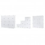 Hogler 3404 Variabilný policový systém 16 políc 128 x 84 x 32 cm, biely