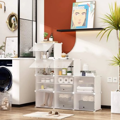 Hogler 3404 Variabilný policový systém 16 políc 128 x 84 x 32 cm, biely