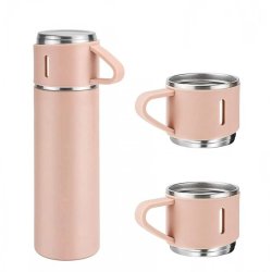 eCa BD24R Termoska 500 ml + hrneček 3 ks v dárkové krabičce, růžová