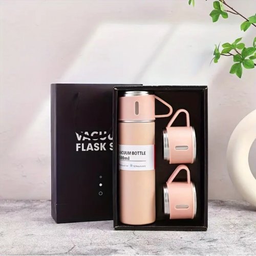 eCa BD24R Termoska 500 ml + hrneček 3 ks v dárkové krabičce, růžová